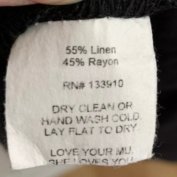 Show Me Your MuMu Shirt Top Blouse Short Sleeve John’s Button Down Black Sz XXL - Picture 8 of 9